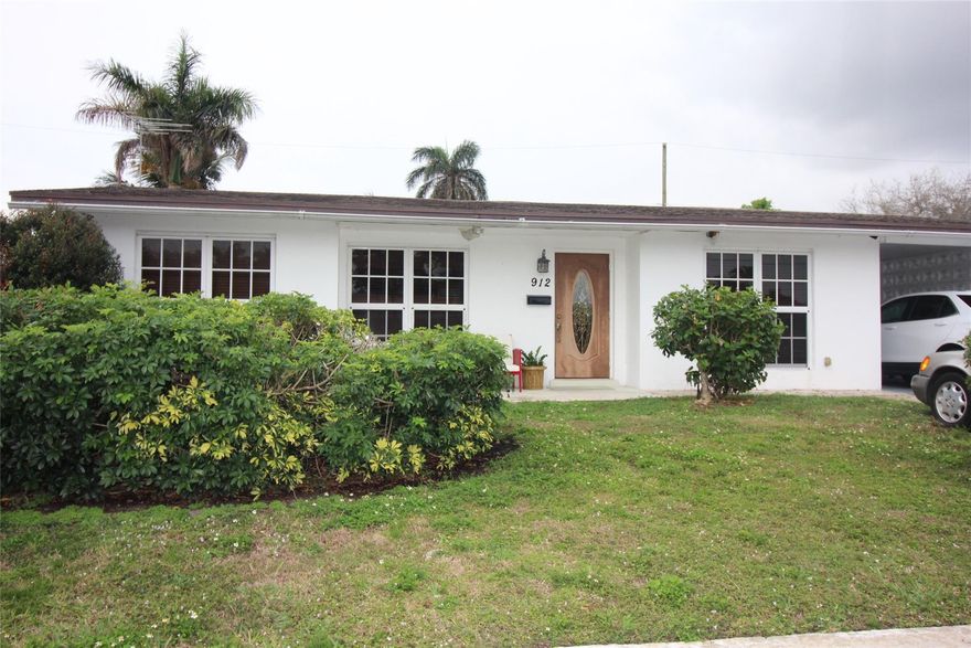 Good bones needs some work in VERY desirable location. Terrific opportunity to create your own personal sunshine oasis in East of US1 Deerfield Beach just minutes to the Intracoastal Waterway and the beach. 2 Bedroom 2 Bath features Impact Resistant Windows in the main spacious living areas, lovely tile floors, split bedroom plan, Kitchen & dining room open to the Florida room, Screened patio, laundry/utility room, shed in the fenced back yard with room for a pool, Wood cabinets in the kitchen. Gas Water heater. Refrigerator, Washer & Dryer DO NOT STAY. Carport could be enclosed as a garage or extra room. NO HOA Location features tons of shopping, restaurants and entertainment. Hurry, priced to sell quickly. Roof and fence needs replaced. Information is deemed correct but must be verified.