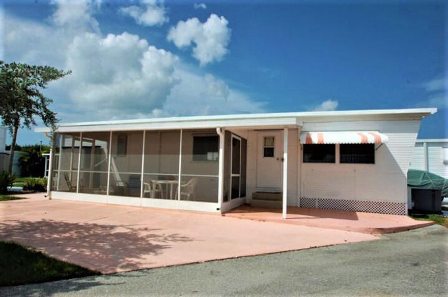 Truly vintage Briny Breezes unit. On the Intracoastal side of the community where happy hours and sunsets are prevalent :) 
Your 1 bed / 1 bath fully furnished get a way. Wall oven, flat top stove, dining area and outdoor space. 27 Shares can be yours at this unbeatable price.