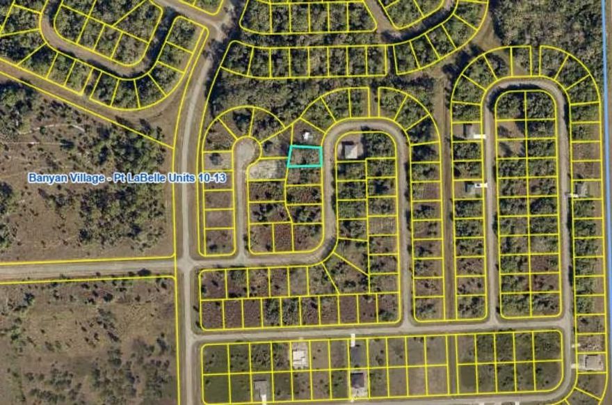 Seller financing available with affordable downpayment (ONLY $1,000 down, up to 10 years financing term) Situated in the heart of Banyan Village, this 0.24-acre lot in a new community that offers city water access, high-speed optic fiber internet, and is primed for development. Glades Electric will provide power once building permits are pulled and construction is underway. Banyan Village, a single-family planned housing community with about 4,000 residential lots, is just a few miles east of LaBelle, combining “old Florida charm” with abundant outdoor activities. Its central location provides easy access to the Florida Heartland and both coasts. Secure your spot before prices rise! — reach out for more information!