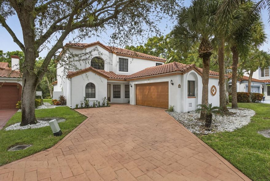 Welcome to your dream home in River Bridge, a sought after gated community offering multiple amenities including pools, pickleball courts, tennis courts, a fitness center, jogging trails, playgrounds, and beautiful green spaces. Ideally located next to shopping centers, dining, and main roads, this spacious 4 bedroom, 2.5 bath single family home sits peacefully along the canal in a quiet and serene neighborhood. The primary suite is conveniently located downstairs, and the open-concept layout features high ceilings and plenty of natural light. Enjoy relaxing or entertaining in the screened pool area, perfect for year-round Florida living, with a spacious driveway and double-car garage completing this exceptional home. Cable and internet are included in the rent
