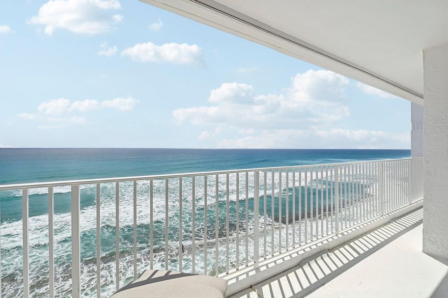 Step into this light-filled 2-bedroom, 2-bath condo and be greeted by panoramic, unobstructed ocean views that stretch across the horizon. Perched on the 8th floor, this turnkey-furnished residence offers an effortless seasonal retreat with a spacious open layout, tile flooring throughout, and a wraparound balcony perfectly positioned for both sunrise coffee and sunset cocktails.The coastal-inspired kitchen is accented with seashell-hued granite countertops, sleek white cabinetry, and stainless steel appliances. The primary suite features stunning ocean vistas, a walk-in closet, and an updated bath with a dual-sink vanity and walk-in shower. Additional highlights include a welcoming foyer entry, in-unit washer/dryer, covered parking, and guest parking.Horizon East is an all-ages..