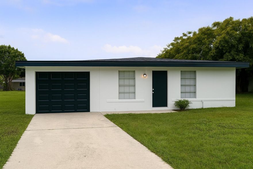 Completely remodeled 2BR/1BA home in Port St. Lucie with NO HOA! Updates include a new roof, new A/C, new kitchen, new floors, and a new bathroom--giving you peace of mind. Features brand-new appliances, a spacious master with walk-in closet, and a 1-car garage. Enjoy a large yard and oversized screened-in lanai--perfect for relaxing or entertaining. Modern finishes throughout make this home truly move-in ready. Conveniently located near shopping, dining, and major highways.