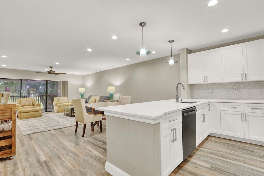 Welcome To This Beautifully Updated 2 Bedroom 2 Bathroom Condo Located In The Highly Desirable Eastpointe Country Club Community! Offering Approximately 1,300 Sq Ft Of Living Space, This Home Features Soaring Vaulted Ceilings And Stunning Golf Course Views. The Open Concept Kitchen Was Renovated In 2020 And Showcases Granite Countertops And Modern Finishes, Perfect For Entertaining. Both The Primary And Second Bedroom Feature Custom Closet Systems. Additional Upgrades Include Both Bathrooms Remodeled, A/C 2023, New Roof 2023, And Full Accordion Shutters. Enjoy Peaceful Golf Course Living Overlooking One Of Two Newly Redesigned 18 Hole Courses. Eastpointe Is A Gated Membership Community Featuring A Newly Renovated Clubhouse With Restaurants, Fitness Center, And Resort Style Amenities.