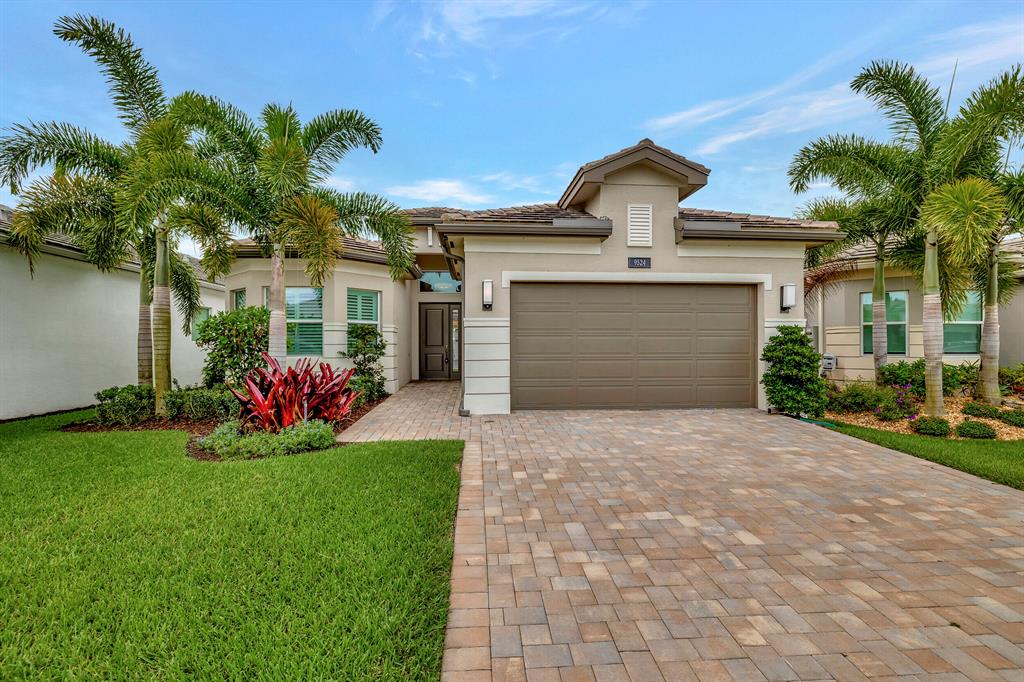 No need to wait 18 months to build your new home! Welcome to this gorgeous 2-year-old Bimini floor plan in Valencia Sound. Fully functioning club house to enjoy right now! Features include impact windows, whole house generator, light bright white kitchen with lots of quartz countertop space, lovely water view with desirable south exposure in the back. gas cooking!Great home in a great community at a great price. Make it yours now! Enjoy living in Valencia Sound featuring full restaurant, bar, pool bar, three pools including resistance pool, tennis, 11 Pickleball courts, fitness center and much more