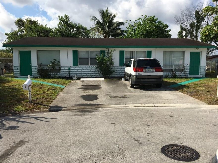 Duplex on cul-de-sac with a mixture of single family homes and duplexes. Neat and well kept area. Priced to sell.