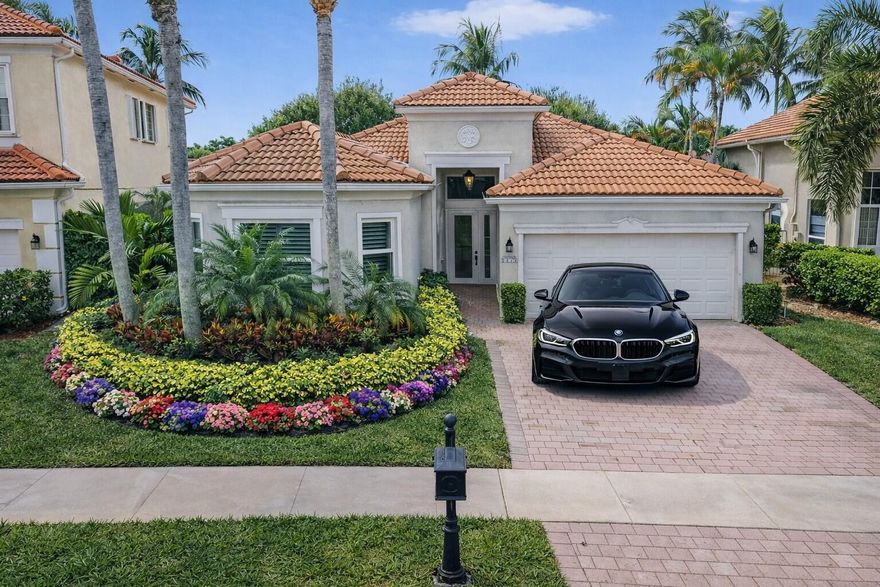 Charming Barcelona lakefront in gated Addison Trace! 4BR/2.5BA, 2,238 SF living (2,775 total). Bright open plan w/ 20'' tile, crown molding, shutters & custom murals. Kitchen w/ LG stainless pkg, pantry & breakfast bar. Primary suite w/ 2 walk-ins + spa bath; private 4th BR/den by powder room. Resort yard: Diamond Brite pool, Jacuzzi w/ new blower, pavers, new equip, Gulfstream heater + AquaLink Wi-Fi. Full impact + generator; Lennox A/C 6/3/21 w/ REME HALO + UV coil. Tile 2-car garage, central vac, Spanish tile roof. Clusia privacy + lake views. Minutes to A-rated schools, I-95/Turnpike, Atlantic Ave, shopping, hospitals & beaches. Impact garage door w/ Chamberlain opener + Rheem WH (2016). Move-in ready & meticulously maintained--rare artistry + a true backyard oasis on the lake!