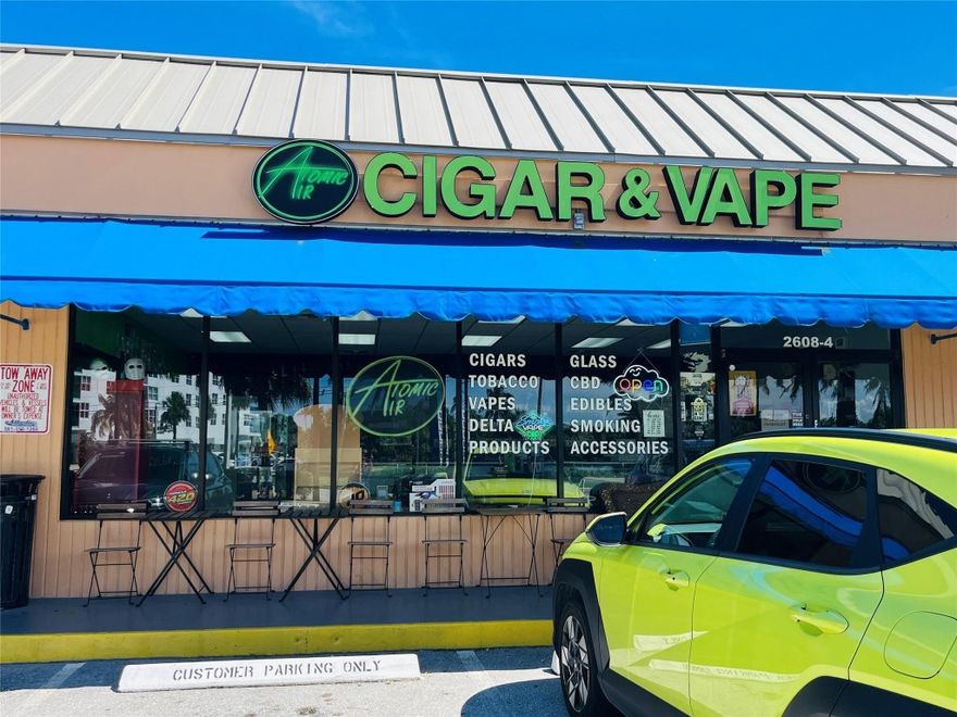 Turnkey business opportunity! Profitable, fully-operational smoke shop in well-established retail location with steady foot traffic, loyal customers, and strong monthly sales.  Prime location in a high-traffic shopping plaza!Fully stocked and included in sale: All inventory, 7 large display cases, 2 small display cases, 2 large humidors, Zippo lighter display case, Floating shelves, commercial refrigerator, three tiered display table, 4 nest cameras, wire storage rack, plastic storage rack, safe, three tier filing cabinets, 2 plastic folding tables, custom signage PLUS furniture: 1 couch, 2 oversized leather chairs, 6 patio chairs, 3 patio tables, 1 gaming chair & 1 rolling chair.Great potential to expand with online sales.