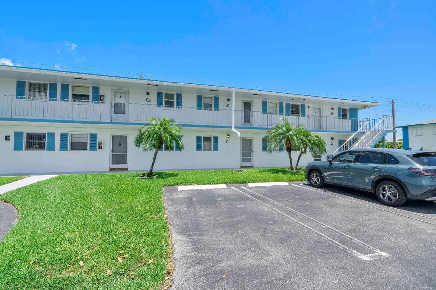 This 1/1 condo unit located on the first floor. Great for spending the winter vacationing or your home. A great community in the Boynton Beach area. The amenities include pools, clubhouse, fitness center, putting greens, shuffleboard and much more, This is a 55+ community. This unit has a washer and dryer inside . Allowing up 2 pets.Great location close to shopping and major roads. No rear neighbors.The electrical panel and sockets were all updated to code. All measurements are approximate . Brand New A/C Installed.