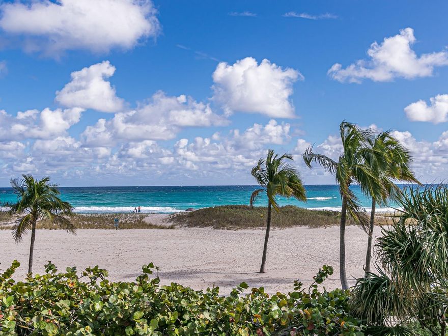 Enjoy beautiful ocean views at the moment you walk through the front door.  Relaxing beachfront living in this full of natural light, 2 Bedroom/2 Bathroom corner unit with direct access to the pool and outdoor area. This building offers heated pool, sun deck, modern fitness center, clubhouse, party room, billiards, BBQ area both at the beach and by the clubhouse, and automatic car wash station. 24/7 security.  Covered parking in the garage.  Private Access to the Beach. Within walking distance to the Pompano Pier, restaurants, shopping and entertainment.  Cable and Internet included in the Rent. Easy to Show!