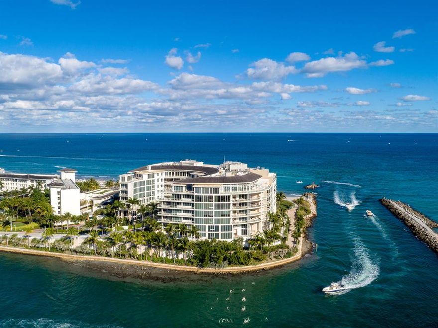 The coveted residences at One Thousand Ocean, exquisitely framed on a priceless tract of land that borders the Boca Raton Inlet, continue to redefine the beachfront experience in South Florida. Signature Penthouse 608, one of only 49 available luxury condominiums, is no exception. The nearly 3,500-square-foot contemporary gem delivers sixth-floor splendor at every turn—and not just due to dramatic views of the Atlantic Ocean and Intracoastal Waterway through floor-to-ceiling windows (with automatic shades). The beauty here also is in the details, from polished Mallorca limestone flooring to artisan stonework to Swarovski crystal wallpaper in the master bedroom. The three-bedroom, 3.5-bath layout also includes its share of modern conveniences. In the gourmet chef's kitchen, those upgrades include a built-in Miele Nespresso machine, a Wolf gas stove, two full-sized Bosch dishwashers and a Sub-Zero refrigerator. A wine cooler in the kitchen isn't the only ode to oenophiles; a decorative and fully functional wine storage wall (with a cooling system) runs the length of the living room. The aforementioned master bedroom includes a separate built-in freezer, as well as a stonework gas fireplace and a sprawling master closet with a custom makeup table. A state-of-the-art jetted tub is among the highlights in the master bath. The spacious main terrace overlooking the beach (there's also a balcony in the master bedroom) is a world unto itself with a private plunge pool and summer kitchen. Signature Penthouse 608 is smart-home ready with wirelessly controlled audio/visual and lighting systems. Amenities at One Thousand Ocean include a full-time valet, parking for two cars in an underground garage, private elevator access, a private pool with sundeck, and a manned guard gate and cutting-edge residential security.