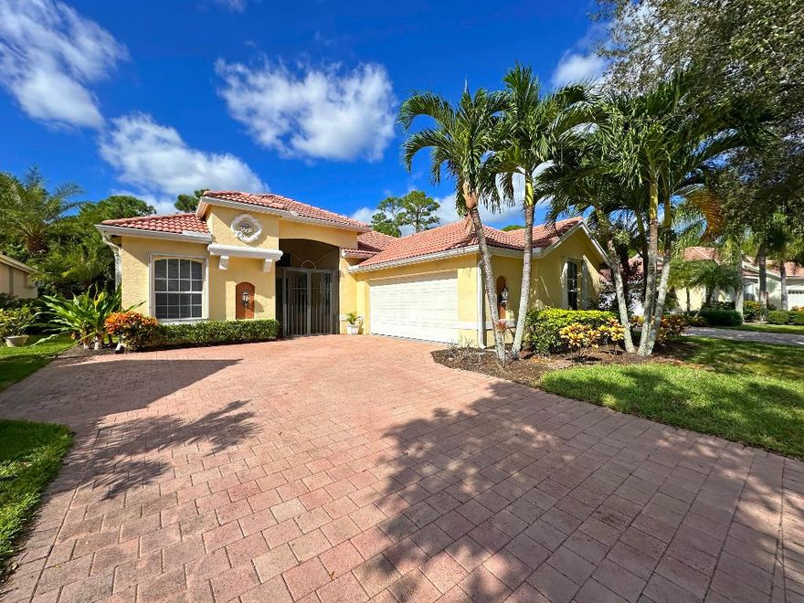 Welcome to this stunning 3-bedroom, 3-bathroom pool home tucked away on a quiet cul-de-sac street with a peaceful preserve view, your own private paradise! Enjoy elegant plantation shutters, an en-suite guest bedroom and a spacious primary suite with serene pool views, walk-in closets, dual sinks, a Roman tub, and a separate shower. Kitchen offers elegant white cabinetry, a center island, granite countertops and flows effortlessly into the formal dining and living areas plus a family room with additional dining space, all filled with natural light and scenic views of the pool and preserve, creating the perfect setting for relaxation and entertaining.
Step outside to a beautiful fenced, solar panel heated pool overlooking the tranquil preserve.  2019 AC; 2020 Tankless water heater. Additional features include accordion shutters, whole-house Generac generator and a tankless water heater for peace of mind and efficiency. Ideally located in the heart of St. Lucie West near shopping, dining, and entertainment. The community offers resort-style amenities including a manned gate, cable/internet, lawn care, heated pool and spa, library, media center, tennis and pickleball courts, basketball, shuffleboard, bocce, horseshoes, and on-site management.