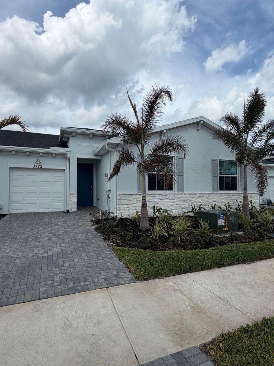 Welcome to this brand-new lake view villa located in a newly developed community in Fort Pierce! This modern 2-bedroom, 2-bath home offers a bright open floor plan, contemporary finishes, and comfortable, low-maintenance living. Enjoy peaceful lake views while living in a vibrant neighborhood designed for an active and relaxed lifestyle. Residents have access to outstanding community amenities including a resort-style swimming pool, playgrounds, tennis courts, pickleball courts, volleyball court, bocce ball courts, walking paths, and beautifully maintained recreational areas.
Conveniently located near shopping, dining, and major highways, this home combines modern construction, energy efficiency, and resort-style community living. Move-in ready and perfect for enjoying the best of Florida