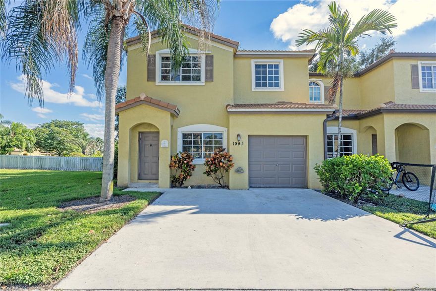 Look no further, this stunning, freshly painted, corner 4/2.5 townhouse is located in the heart of Miramar. This property boasts an upgraded kitchen with granite countertop, stainless steel appliances, and newer washer/dryer. The primary bath is upgraded with quartz countertop, tile floors on the main, and laminate floors on the second level. This property is close to shopping like Walmart, Sam's Club, Pembroke Lakes Mall, and many restaurants. The community features a main security guard gated entrance, two swimming pools, a children's playground, and a basketball court. Come and make this your new home.