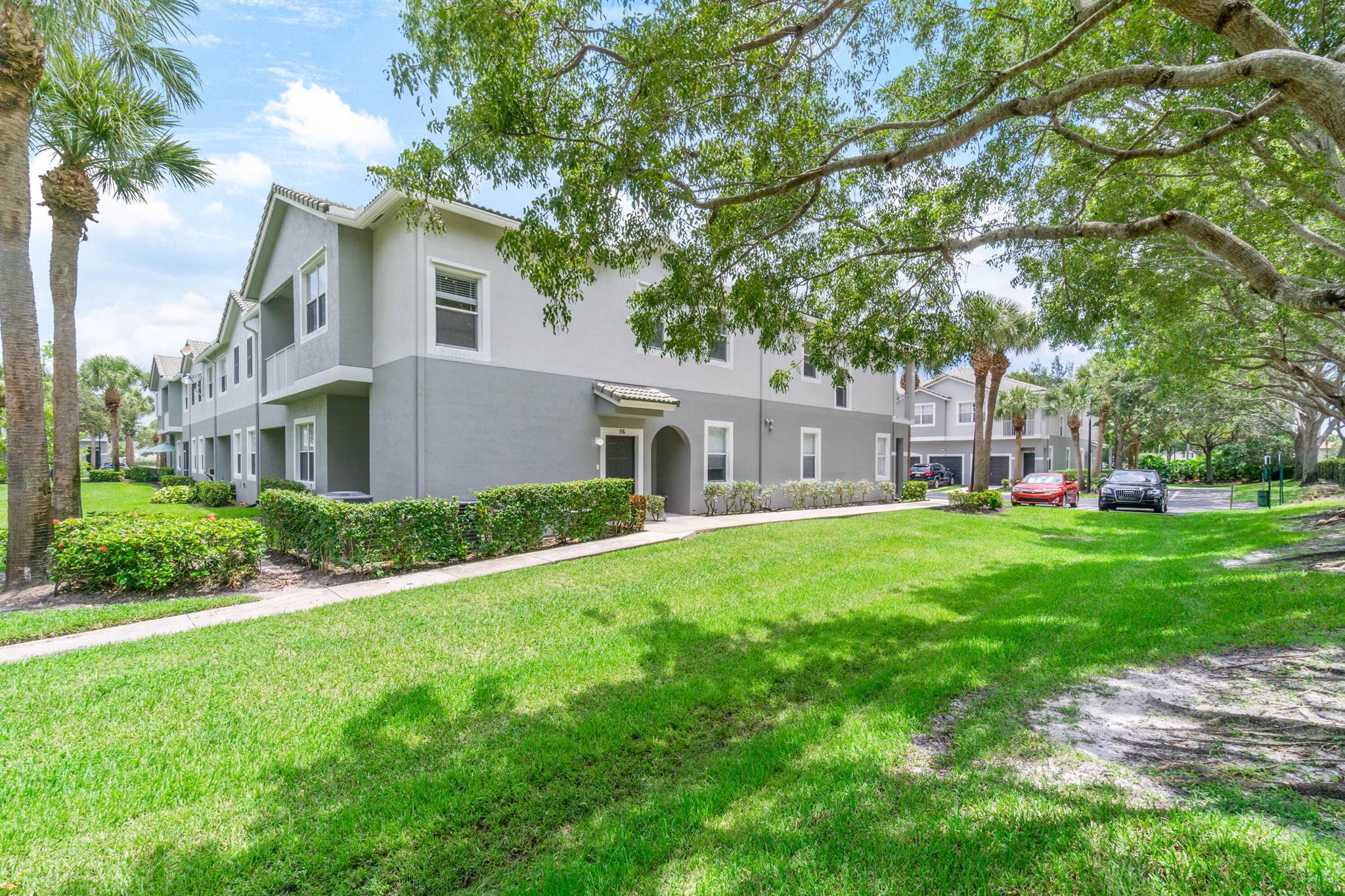 Beautifully Updated 3-Bed, 2-Bath End-Unit Townhome with Garage in Gated Community.Tucked away from street view, this spacious and private 3-bedroom, 2-bathroom end-unit townhome features a 1-car garage and modern upgrades throughout. The stylish kitchen boasts custom slide-out cabinetry, granite countertops, stainless steel appliances, and updated finishes. Enjoy year-round comfort with a newer HVAC system (air handler and compressor) equipped with a Nest thermostat.The owner's suite offers a large walk-in closet and a private balcony with a newer sliding door. Located in a well-maintained gated community featuring a pool, picnic/play area, and beautifully landscaped grounds.Conveniently close to top-rated schools, shopping, dining, and community parks. Water and internet