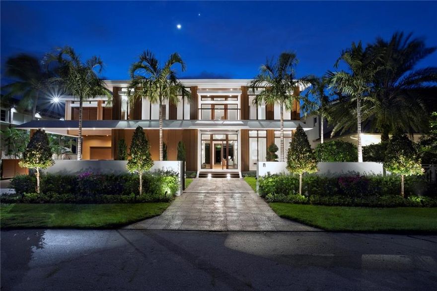 Innovatively conceived by Affinity Architects, artfully crafted by Summit Builders, & warm modern spaces by Lesly Maxwell Interiors, this new front-row Intracoastal estate is an architectural masterpiece. A sophisticated elevation with clean lines, sleek open interiors with towering window-wall waterway views in major rooms, Moroccan walnut floors with select chevron inlays, striking architectural ceilings, custom linear lighting, exceptional finishes, yacht deck-inspired mahogany handrails, all provide an eye view of the ultimate yachting lifestyle. A partially covered carport for additional parking precedes the 4-bay garage.A rear covered lanai & summer kitchen is ideal for waterfront dining, steps away from a sun-drenched pool with spa, and 90'± yacht dock minutes to the Hillsboro Inlet DISCLAIMER: Information published or otherwise provided by the listing company and its representatives including but not limited to prices, measurements, square footages, lot sizes, calculations and statistics are deemed reliable but are not guaranteed and are subject to errors, omissions or changes without notice. All such information should be independently verified by any prospective purchaser or seller. Parties should perform their own due diligence to verify such information prior to a sale or listing. Listing company expressly disclaims any warranty or representation regarding such information. Prices published are either list price, sold price, and/or last asking price. The listing company participates in the Multiple Listing Service and IDX. The properties published as listed and sold are not necessarily exclusive to listing company and may be listed or have sold with other members of the Multiple Listing Service. Transactions where listing company represented both buyers and sellers are calculated as two sales. The listing company’s marketplace is all of the following: Vero Beach, Town of Orchid, Indian River Shores, Town of Palm Beach, West Palm Beach, Manalapan Beach, Point Manalapan, Hypoluxo Island, Ocean Ridge, Gulf Stream, Delray Beach, Highland Beach, Boca Raton, East Deerfield Beach, Hillsboro Beach, Hillsboro Shores, East Pompano Beach, Lighthouse Point, Sea Ranch Lakes and Fort Lauderdale. Cooperating brokers are advised that in the event of a Buyer default, no commission will be paid to a cooperating Broker on the Deposits retained by the Seller. No commissions are paid to any cooperating broker until title passes or upon actual commencement of a lease. Some affiliations may not be applicable to certain geographic areas. If your property is currently listed with another broker, please disregard any solicitation for services. Copyright 2021 by the listing company. All Rights Reserved.