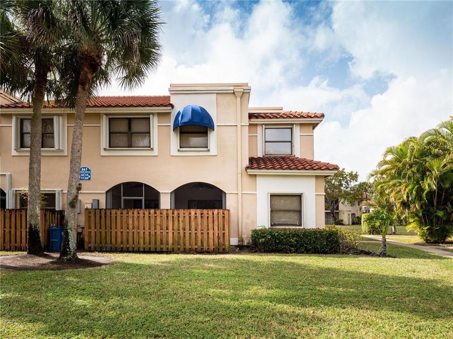 Don't miss this move in ready townhouse in Bonaventure. Enter into a spacious living room and a beautifully upgraded kitchen and half bath. Upstairs is all 3 bedrooms and 2 bathrooms. This home features a newer kitchen with stainless steal appliances and accordion hurricane shutters throughout. This will not last on the market long!