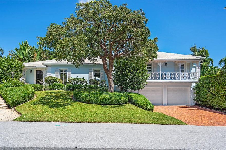 This classic North End Bermuda home was architecturally designed on a tiered lot with the lowest levels at 15'elevation and highest point at 23' elevation. Between its high elevation and coral ridge setting, this house requires no flood insurance (FEMA flood zone X) despite being steps from the ocean and intracoastal. Completely renovated in 2014, this home includes sleek, open interiors, vaulted tongue and groove ceilings, and original oak floors. The renovations also include a stunning custom kitchen with milk glass backsplash and eat in nook, quartzite counters, two dishwashers and top of the line appliances. LED lighting illuminates the kitchen and great room. The great room contains a custom-made island topped with antique southern yellow pine, housing two wine refrigerators and a bar. Appliances also include one ice maker and one beverage fridge for entertaining. All living spaces open to the kitchen, dining room, 3 outdoor patio areas and pool.  With 5 bedrooms, 3 en-suites, and 2 guest suites with Jack and Jill bath, this is the perfect family or vacation home.  All bathrooms are marble with cast iron bathtubs. The roof is new and hurricane-strapped.  Features also include an oversized two car garage, full impact glass, 48KW gas generator (powers entire house), full home water filtration system, central vacuum, access point in garage to install electric car charging station, two Rinnai tankless water heaters and extra-thick copper pipes for incredible water pressure, USB outlets throughout the home and a full-house cell phone booster.  A bonus room makes great storage and doubles as a craft room for kids and central access for the entire home's internet, cable and audio equipment. The outside balcony is constructed of dense Brazilian Ipe wood. Incredible ocean breeze at this elevation!  An outdoor shower after a visit to the beach completes this home's spa-like features. They thought of everything!