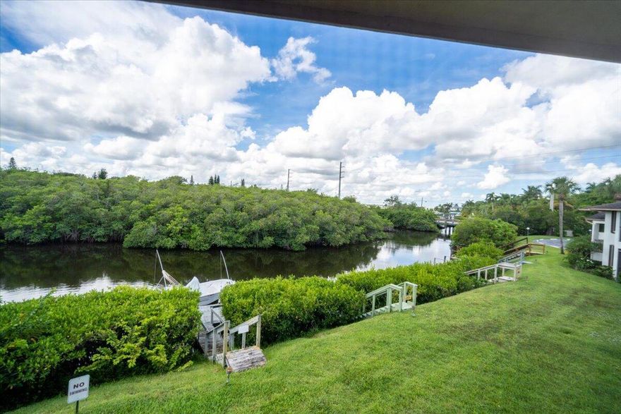 Have it all! Florida lifestyle at an affordable price! Imagine having a beautifully remodeled condo on the water, with your dock and boat within steps from your door! This gorgeous condo is in a great location, 2 minutes to charming downtown Stuart, 7 minutes to the beach, only 35 minutes to Palm Beach International Airport. Views of the creek from every room and The Saint Lucie River in the distance. All appliances 3 years old, new a/c in 2019, Boat and dock included in sale - 2024 Tahoe T16 with trailer and canopy. This is an amazing deal! Furniture negotiable. No work and all play! You deserve this!
