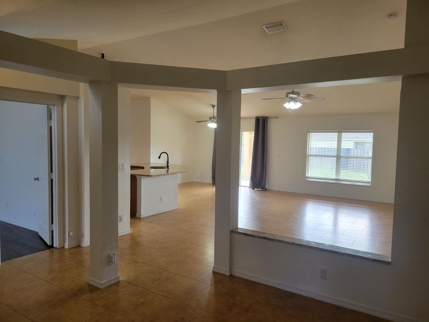 Beautifully updated 3 bedroom plus den home with fenced yard. Large kitchen with granite countertops open to a large living room. Good sized bedrooms. Lawncare included. Off Becker Rd., so quick, easy access to both I95 and the FL Turnpike, while enjoying a quiet suburban neighborhood!