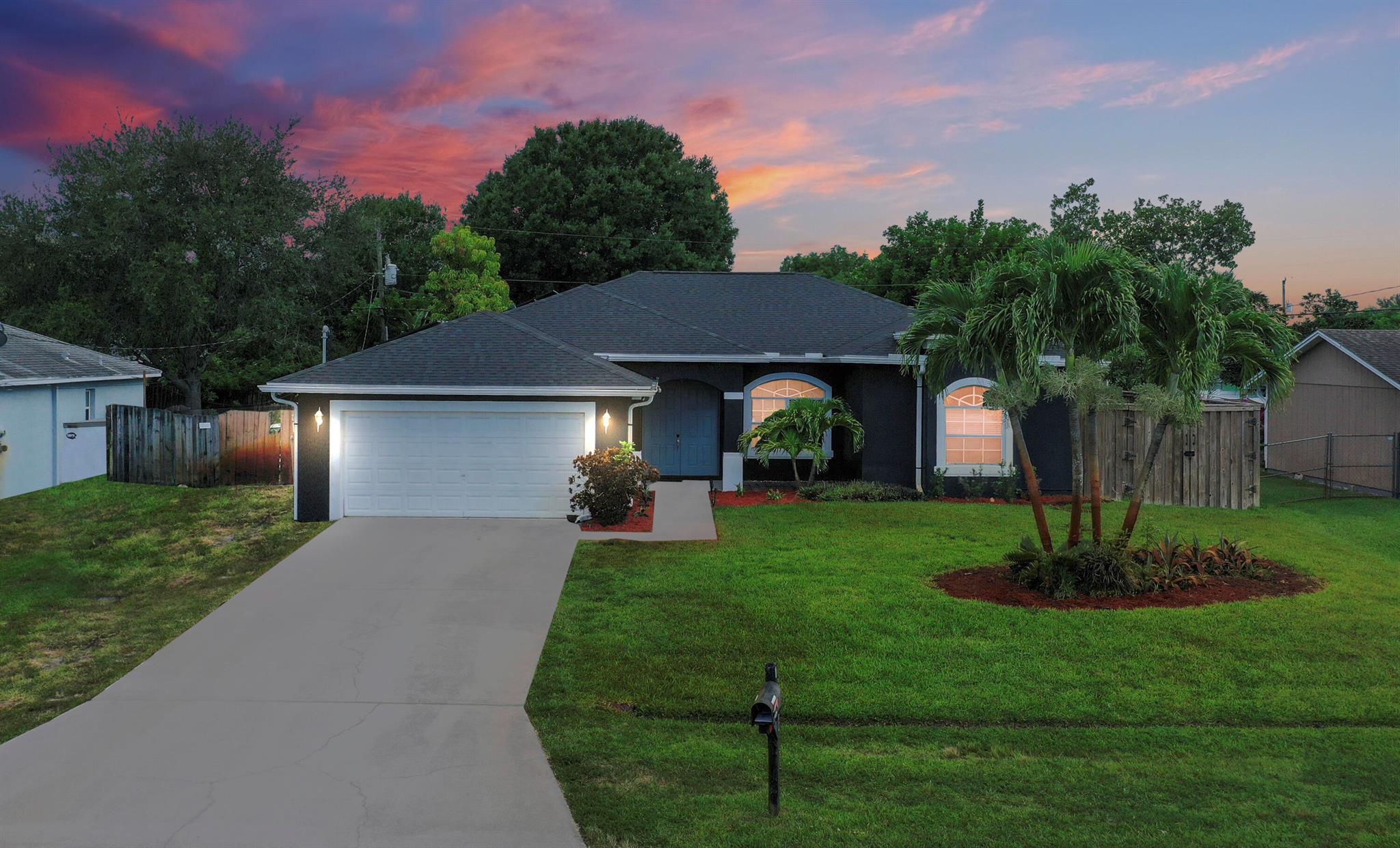 Beautifully maintained 3-bedroom, 2-bath home offering the perfect blend of comfort, efficiency, and Florida charm. This contemporary CBS home is move-in ready and packed with features today's buyers will love.Enjoy year-round energy savings thanks to the solar panel system, installed to maximize efficiency and minimize your electric bills. Step outside into your private oasis featuring a fully fenced backyard and a sparkling above-ground pool, ideal for entertaining, relaxing, or soaking up the Florida sunshine.Split-bedroom layout for added privacy, and a spacious master suite with dual sinks, a separate shower, and a soaking tub.Centrally located near shopping, dining, schools, and major highways, this home checks all the boxes!