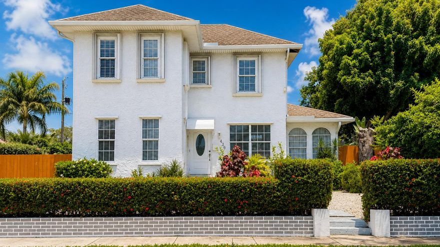 Located on one of the most desirable streets in Lake Park, this charming 1922 two-story historic home is full of character, warmth, and opportunity. Featuring 3 bedrooms, a new 2025 A/C, large windows that fill the home with natural light, and flexible space ideal for a home office, reading room, or creative retreat. Lush landscaping, privacy fence, and a large backyard offer room for a pool, entertaining, boat, or RV parking. Backyard features include mango and key lime trees along with plenty of space to relax or garden. Detached garage offers exciting potential for a future guest cottage, studio, workshop, gym, or creative space. Walking distance to Park Avenue restaurants, shops, library, Town Hall, and Kelsey Park. Rare opportunity in the heart of Lake Park!