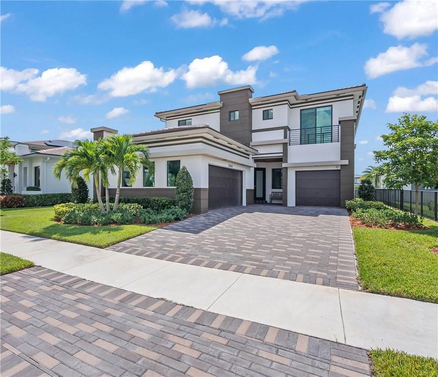 *Must See in Cascata at Miralago!* This 5BR 3.5BA Della Model sits on a larger lakefront lot on one of the newest streets in the community. Comfort meets practicality with a full guest suite on the first floor with step in shower, abundant storage, flexible loft space, and an upstairs laundry room. With high ceilings and huge hurricane impact windows, this home offers expansive views and bright living spaces. Modern kitchen appliances & gas range perfectly complement the white shaker cabinets & quartz waterfall kitchen island. Built in 2021 & offers dual ACs & french drains installed at the gutters. Community HOA grants access to all Miralago amenities including: two pools, tennis, 3 gyms, splash pads, playgrounds, saunas, billiards rooms, event space & monthly community food truck events.