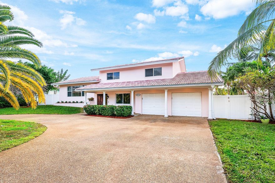 A rare opportunity to get into the sought‑after Coral Ridge neighborhood with 100' of canal frontage and no fixed bridges  to Hillsboro Inlet and Port Everglades --bring your vision to renovate or build new on this 10,000 SF (100' x 100') waterfront lot with desirable south‑facing water exposure. The existing residence offers 4 bedrooms, 3 baths in a split‑level layout with a 2‑car garage, pool, and private dock--perfect bones for a custom refresh or a luxury new build. Coral Ridge is prized for its deepwater access and proximity to beaches, dining, retail, and schools--an upscale enclave where new construction and full renovations are the trend. Don't miss this chance to secure a prime address and create your dream home in one of Fort Lauderdale's most established
