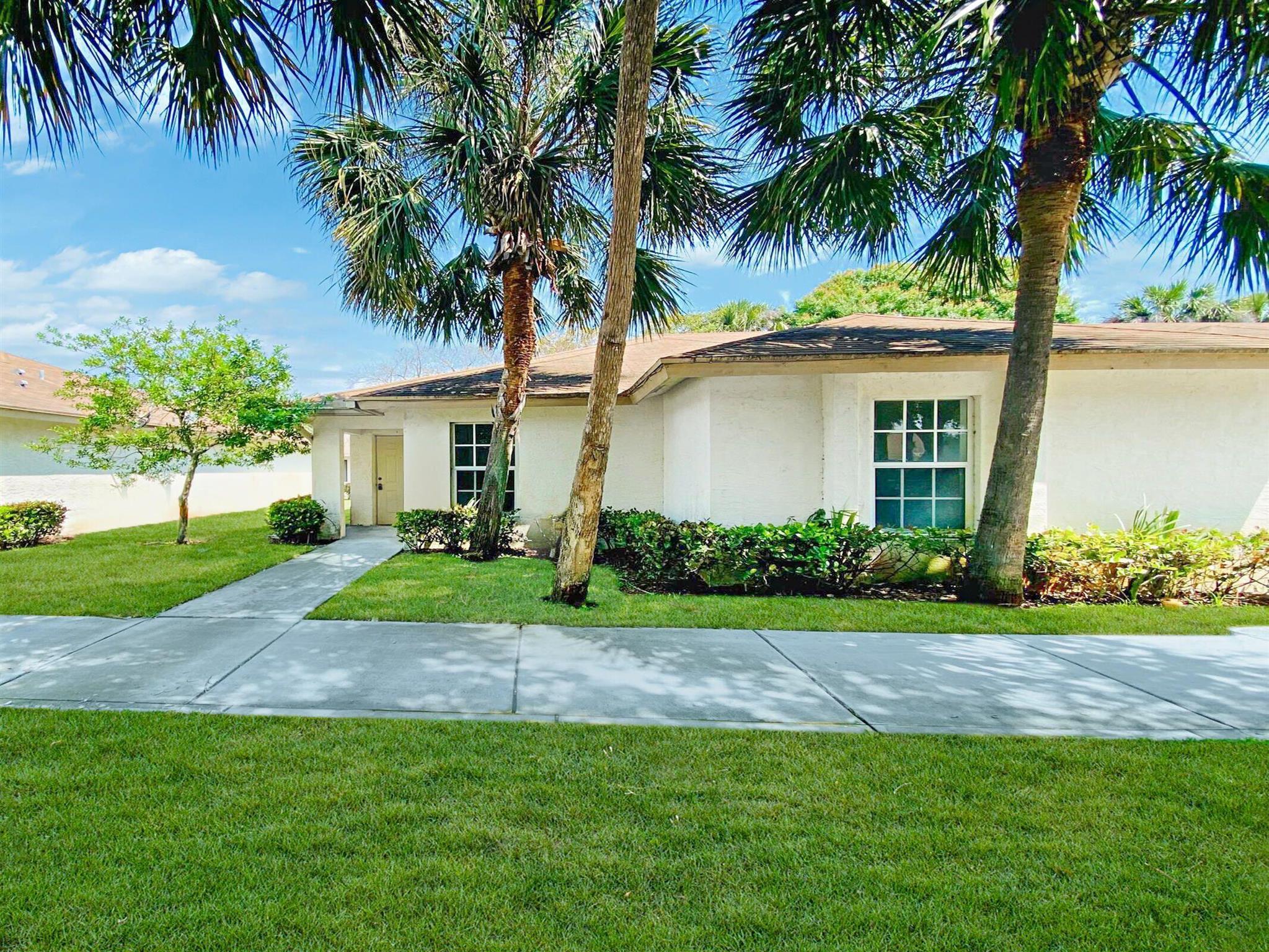 COMPLETELY RENOVATED beautiful 3 bedroom 2 bathroom villa with brand new modern kitchen, new stainless steel appliances, washer/dryer, big open floor plan with vaulted ceiling, sliding glass doors to your covered porch, inside private laundry, new countertops, new light fixtures, all new plumbing fixtures. 1401 sq ft, electric range/oven, new fridge, NEW flooring thru-out, no carpet at all,Tenant pays all utilities, owner pays lawn. $145 transaction fee. Located in private community with no HOA, easy application process can be done online. $85/month pest and trash fee additional., $2735/month total rent