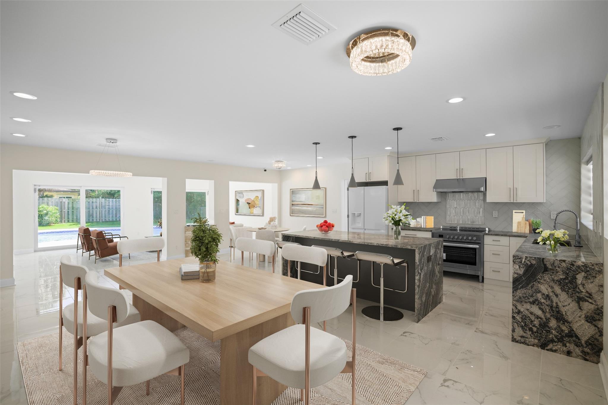 Be the first to live in this brand new 3 bed, 3 bath home in the prestigious Harbour Inlet neighborhood of Fort Lauderdale. This stunning property features tile flooring throughout, an open floor plan, and a modern kitchen with a quartz island, custom cabinetry, and brand-new appliances. All bathrooms have been remodeled in a clean, contemporary style. The spacious primary suite includes a walk-in closet and sleek en-suite bath. Enjoy a private backyard with a newly built pool, fresh turf, and plenty of space for entertaining or relaxing outdoors. Just a short walk to the beach, restaurants, and shops. Available for immediate occupancy. Don’t miss this opportunity to live in one of Fort Lauderdale’s most desirable coastal communities.