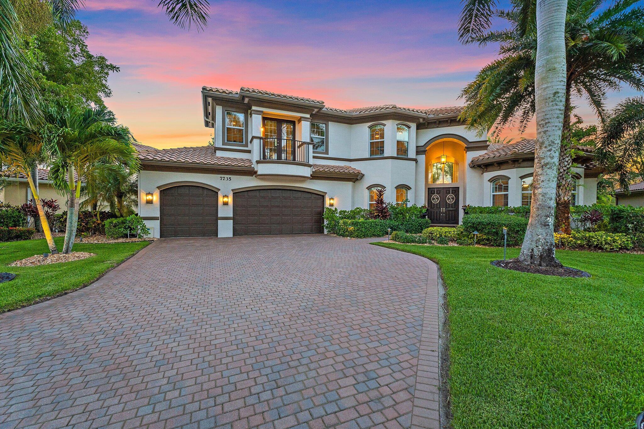 Welcome to 7735 Eden Ridge Way, an immaculately maintained two-story estate home nestled on a serene half-acre lot in the prestigious Preserve at Bay Hill Estates. This spacious residence offers 5,537 sq. ft. of air-conditioned living space (6,814 total sq. ft.) with 5 bedrooms, an office, loft, and 7.5 baths. The grand entryway opens to a dramatic 2-story living room and formal dining room, complete with a wet bar--perfect for entertaining. The chef's kitchen features top-of-the-line stainless steel appliances, induction cooktop, reverse osmosis water filtration, a walk-in pantry, and a breakfast nook that flows into the family room with views of the lushly landscaped pool and spa area. Retractable screens on sliding doors in the family room add to the feeling of bringing the out in!