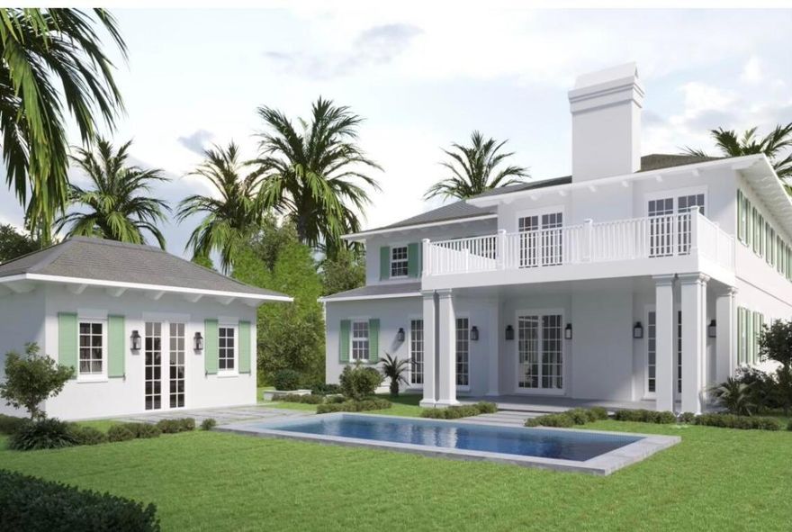 Move in ready! new construction in coveted El Cid section of West Palm Beach. This 2 story 4600+sq ft home plus pool and pool house is situated on a large deep lot,