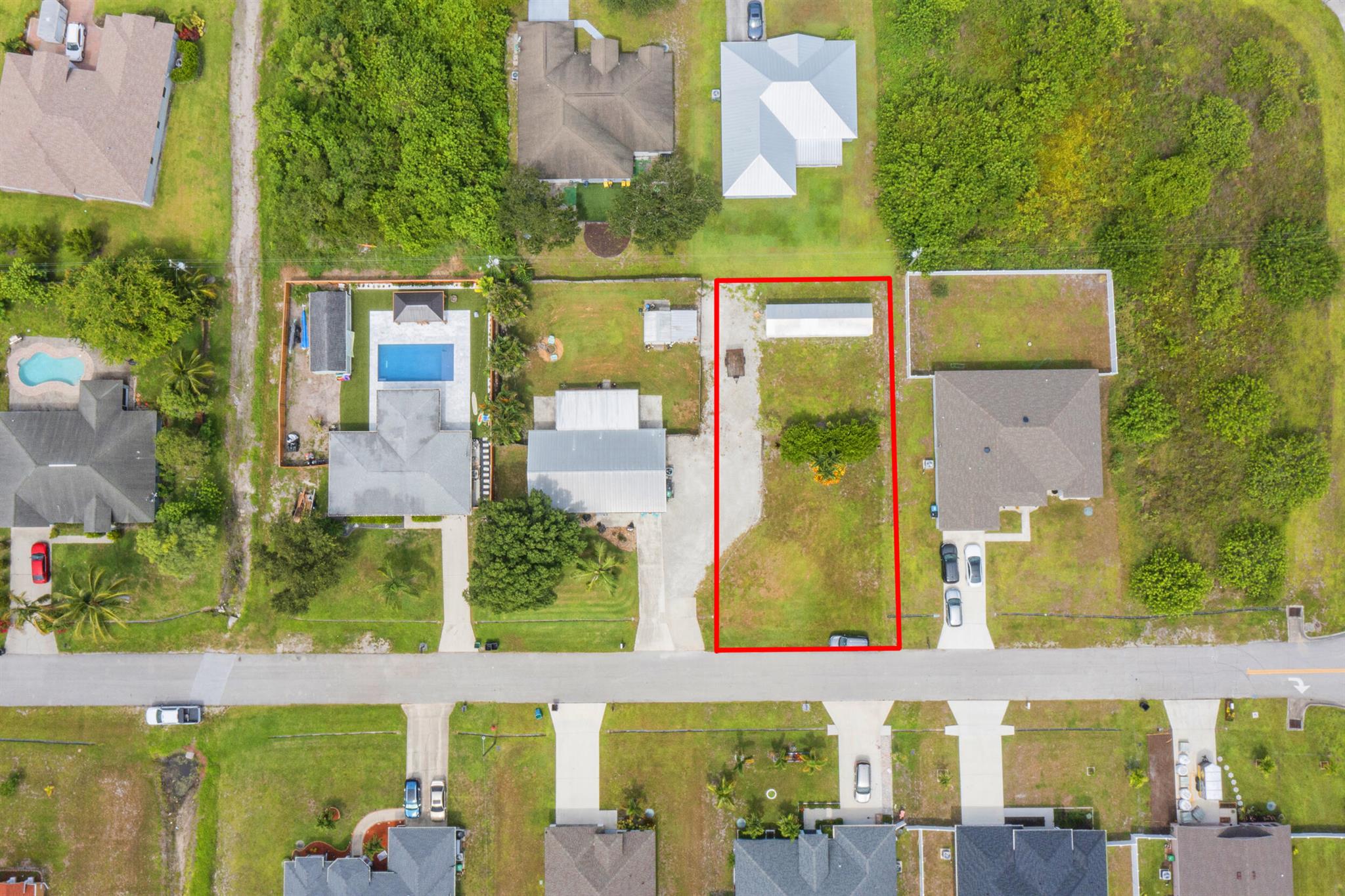 Standard 10,000 sq ft lot in a great location! Just off Becker Road. Great access to I-95 and FL Turnpike. Easy access to Palm City schools if you apply for open enrollment. Shed does not convey and will be removed prior to closing. Lot Lines are for illustration only. Actual lots lines to be determined by survey. Also, address is assumed. Actual address will be determined by property appraisers office at closing when new PID is issued.