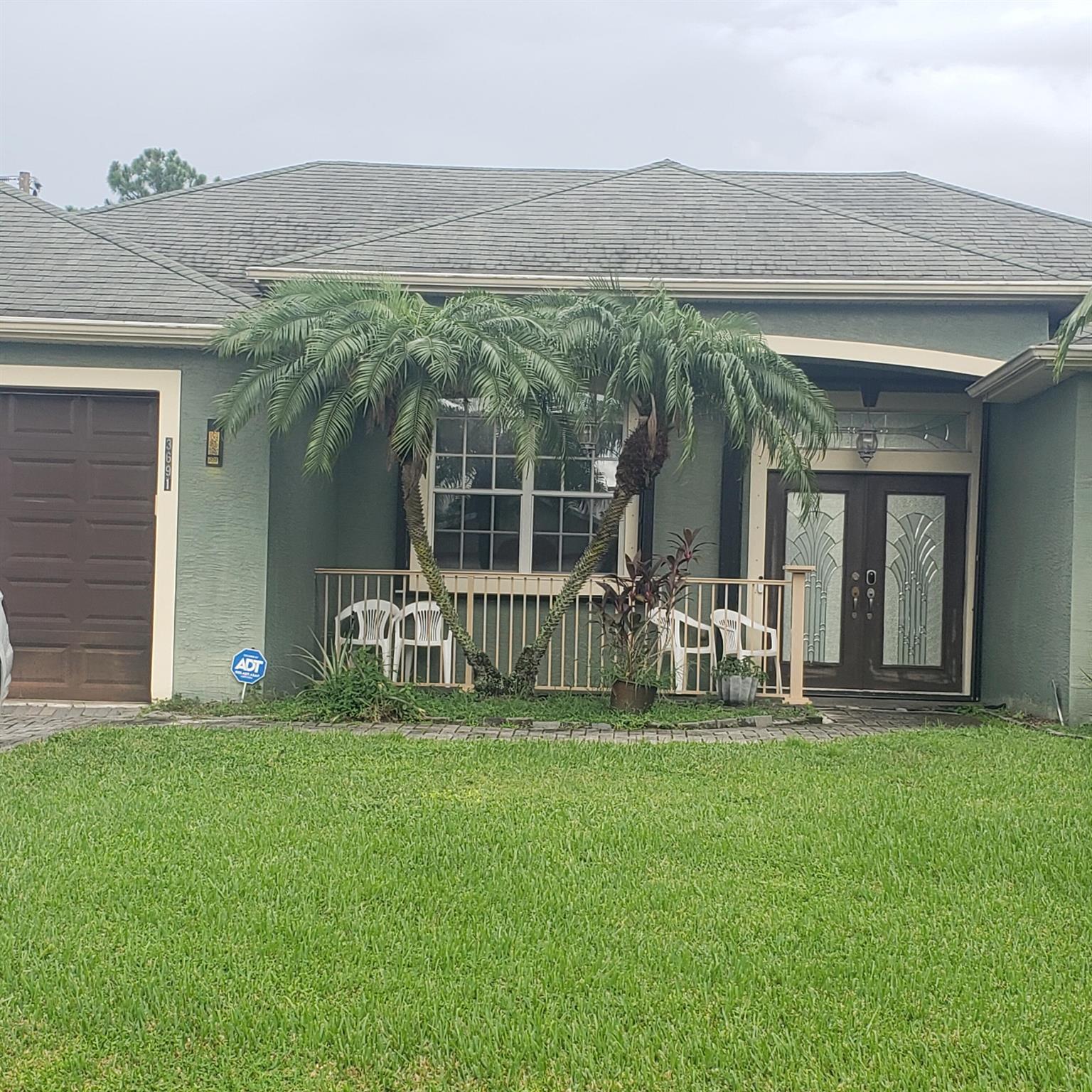 4/3/2 beautifully updated with creativity. Large kitchen, beautiful wood cabinets, granite, large bedrooms, walk-in closets. Spacious master suite+ closets. Accordion shutters; fenced yard with room for a pool; fruit trees; screened patio. Refrigerator, washer & dryer do not convey. Solar system to be paid in full at closing. Roof repairs/replacement pending. Some incomplete updating work in 2nd bathroom. Seller will not make any repairs. AS IS sale. Verify all measurements and exposure.