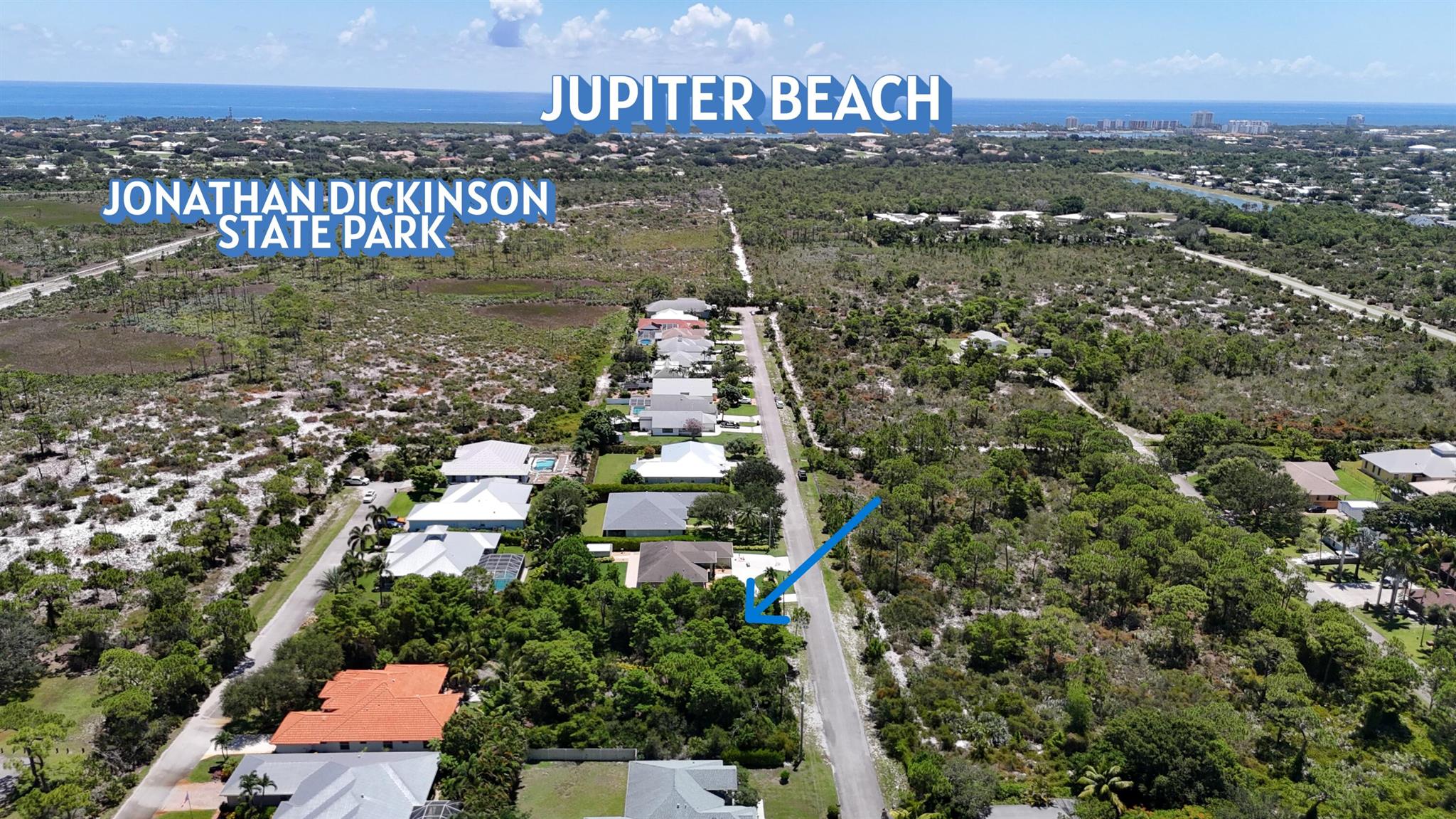 Rare opportunity in Tequesta/Jupiter! Design and build your dream home on this residential lot nestled on a quiet, paved dead end road. Bordering Jonathan Dickinson State Park with no neighbors across the street-just natural beauty. Minutes from Jupiter's pristine beaches, diverse dining, shopping and sports parks. A peaceful, beach lifestyle awaits.