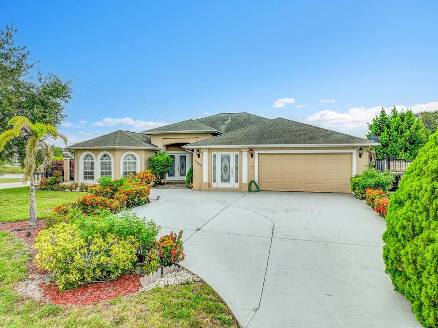 NO HOA. Lots of Parking. Beautiful pool home in a PRIME Port St. Lucie location! This original-owner property is tucked away on a quiet cul-de-sac. Recent updates include AC (2025), pool pump (2026). The home features 3 bedrooms, 2 baths, an office, a sitting room, 2 dining areas, 2 entrances, and 2 gates, offering flexibility and convenience. The open floor plan showcases vaulted ceilings, abundant natural light, and a spacious kitchen with ample storage. The primary suite includes a walk-in closet and spa-style bath. Enjoy a screened patio, sparkling pool, fenced yard, RV/boat parking, and the freedom of NO HOA. Appliances (refrigerator, washer, dryer, oven, microwave, dishwasher) are included; furnishings and décor are not. Minutes to I-95, Turnpike, and shopping.