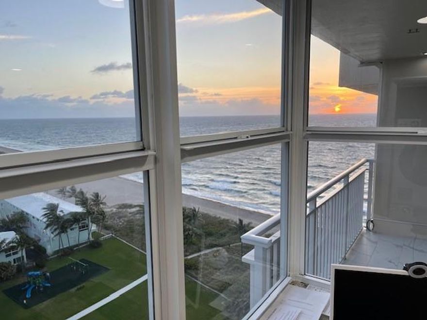 Large 1,000 sqft unit on the 15th floor. Ocean and City view facing North East where you can enjoy sitting on your balcony all year round. Unit comes with an Ipad at the front door that controls the lighting in the home. Brand New Kitchen Appliances Jan 2022 and Washer and Dryer. March 2021. Electric blinds throughout. Impact Windows, Tankless Water Heater, Newer A/C and Electrical Panel. One of the most desirable 1 bedrooms units in the building. Too Many Upgrades to List. Grounds are maintained beautifully. You can watch the Blue Angels from your balcony. Building recently remodeled the interior hallways, card room and more. Low maintenance of $585.00 a month. Gym, Heated Pool, Large Party Room, Small Party Room, Sauna, BBQ grills, and tons of guest parking.