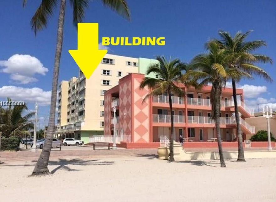 ***LOWEST PRICE FOR A 2/2 ON FAMOUS HOLLYWOOD BEACH BROADWALK !!!!! ***  Best BEACH location to enjoy Florida life style. Corner unit with a  large balcony . Living areas are large neutral tile, carpet in bedrooms, impact windows and sliding doors. Eat-in kitchen, granite counter and tiled back-splash. Spacious Master bedroom has 2 large walk-in closets.  Storage room in the balcony.  Rooftop  swimming pool ( under renovations)  Laundry room on each floor. ALL AGES. Property can be rented RIGHT AWAY up  to 2 times a year . 15 minutes to Airport and Port. Walk to  Restaurants and live concerts. Assigned covered parking. Boutique secure building of only 37 units.