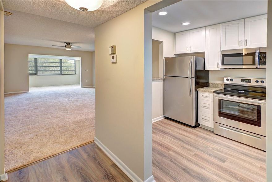 GORGEOUS AND COMPLETELY RENOVATED 1/1.5!! CUSTOM CABINETS AND GRANITE IN KITCHEN AND BATHROOMS. BRAND NEW APPLIANCES, CARPET, AND  LAMINATE FLOORING THROUGHOUT THIS SPACIOUS 3RD FLOOR APARTMENT WITH A GREAT VIEW OF THE POOL. LOCATED ACROSS FROM THE CLUBHOUSE IN ROYAL PARK GARDENS. JUST BRING YOUR TOOTHBRUSH!COMMUNITY STORAGE INCLUDED ACTIVE CLUBHOUSE WITH GYM, TENNIS, SHUFFLEBOARD, BOCCE BALL, POOLS, TIKI HUT, BBQ GRILLS, PARTIES AND MORE. 55+ COMMUNITY. NO LEASING OR PETS. LOCATED WITH EASY ACCESS TO SHOPPING, RESTAURANTS, ENTERTAINMENT, TRANSPORTATION AND MORE311.37 MONTHLY TOTAL.