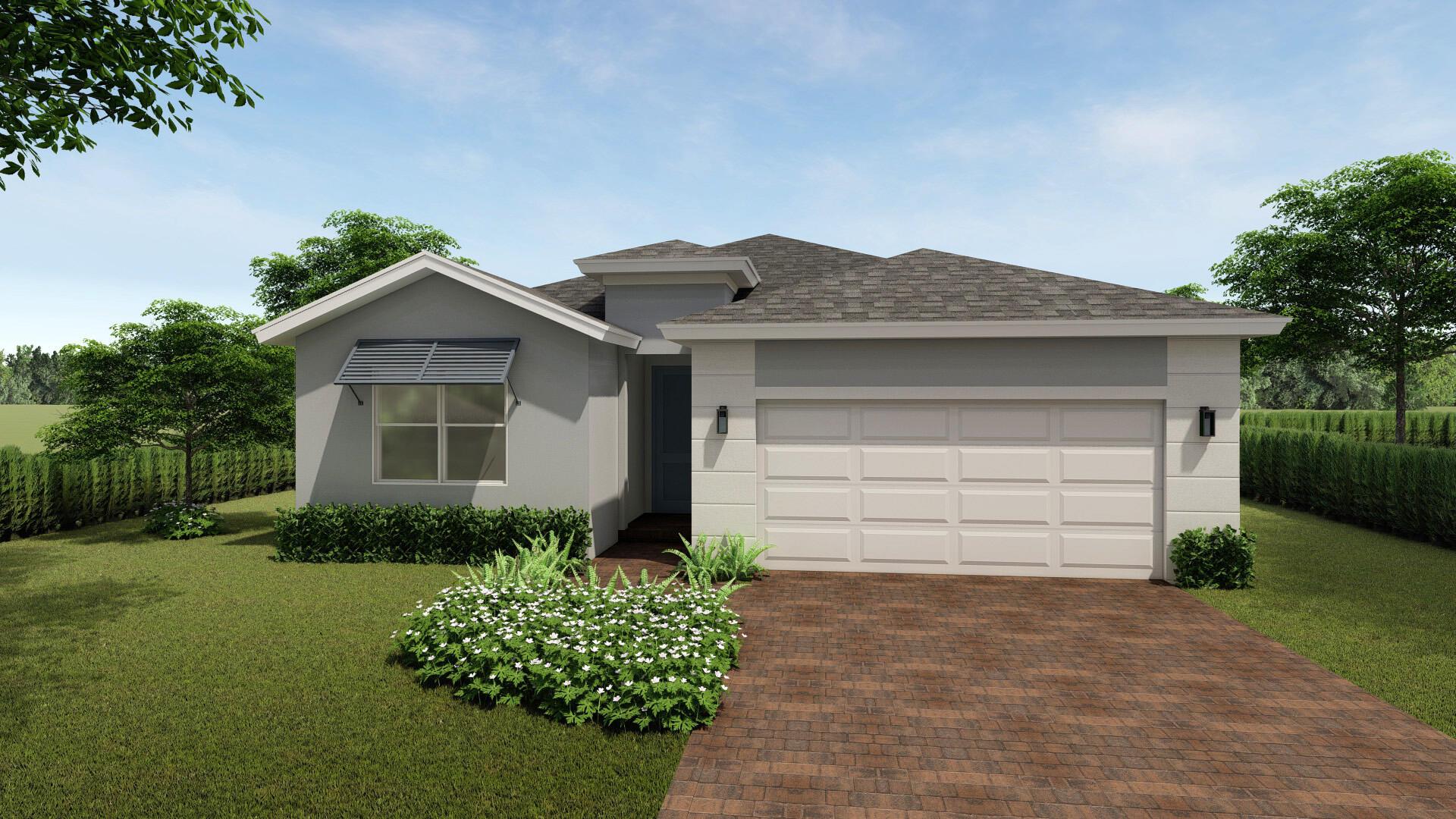 This home is a stylish 4 bedrooms, 2.5-bathroom, 2 car Garage. When you step inside you will find 24x24 tile floors throughout the home and bedrooms, A large Beautiful Gourmet kitchen opening to the living and dining areas. Natural color cabinets with gold accent hardware. Quartz waterfall island with ample counter space and cabinet space. Large a large pantry. A spacious Lanai off the dining room backing to a gorgeous preserve with tons of privacy on this lot. The primary Bedroom has a beautiful primary en-suite offering a large tile shower and two walk-in closets. Plenty of room to relax. Three additional bedrooms and a full bath plus an additional Half bath. This home is in the lovely seaside town of Stuart with easy access to shopping, dining and recreational amenities.
