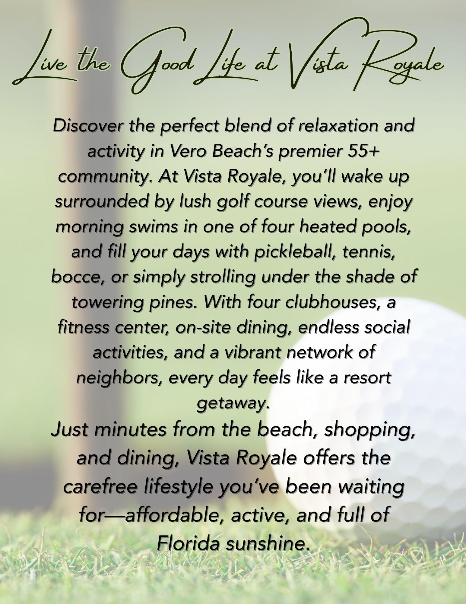 VISTA ROYALE PHASE IV BLD - Residential