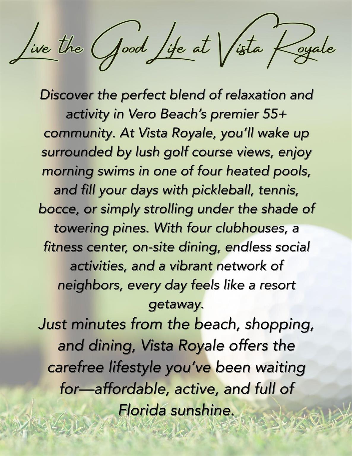 VISTA ROYALE PHASE IV BLD - Residential