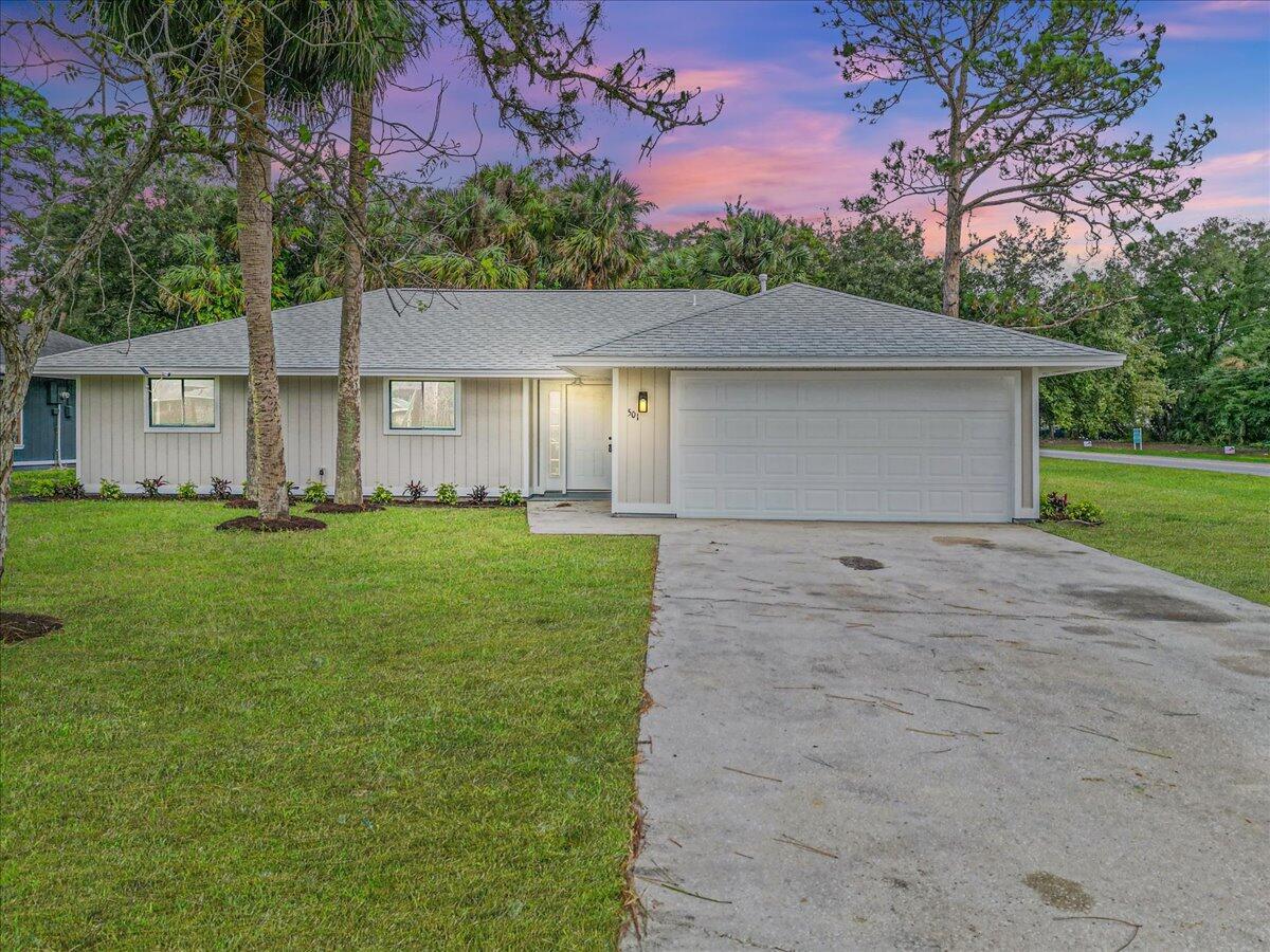 PRICED BELOW APPRAISED VALUE! INCLUDING A NEW ROOF, NEW HVAC, AND NEW WATER HEATER. This traditional ranch-style home blends contemporary design and comfort. Featuring 3 spacious bedrooms, 2 updated bathrooms, and premium vinyl plank flooring throughout for durability and style. The kitchen boasts custom soft-close cabinetry, stainless appliances and quartz countertops, which are ideal for cooking and entertaining. The expansive great room with vaulted ceilings offers a bright, open space to relax and entertain. This home is a must-see!