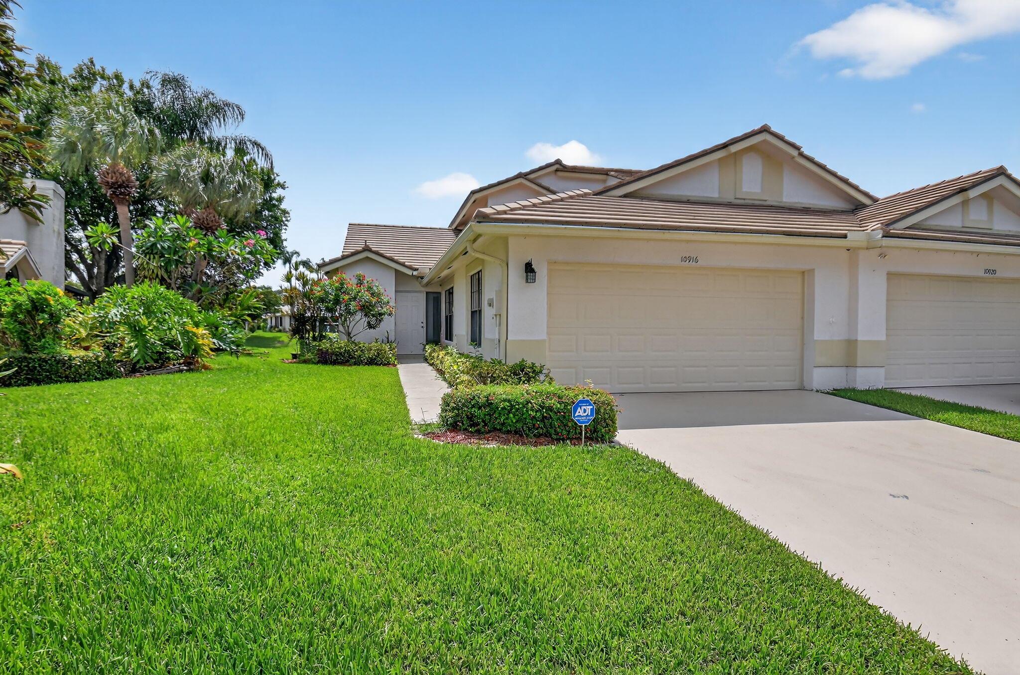 Welcome to Brighton Lakes and this rare 1 owner property! This 3 bed 2.5 bath townhouse is on the lake with beautiful water views and sounds from the fountain. The patio has been enclosed with vinyl windows and screens to give you an all seasons room! As you walk in you are greeted to soaring vaulted ceilings and lots of windows with plantation shutters to give a open voluminous feel. The eat-in kitchen has updated cherry cabinets and granite counters. The main level master suite has an ensuite bathroom with double sink/vanity and an updated shower. Upstairs you have 2 nice size guest rooms with a full bath. Large 2 car garage! This peaceful community has a heated pool, clubhouse and tennis courts! Fantastic location, walking distance to shops, restaurants and Publix, BEACH 15 minutes.