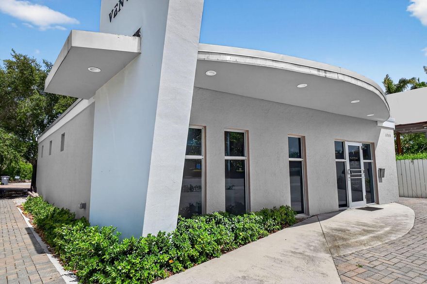 Completely remodeled in 2024, this stunning free-standing office building offers exceptional visibility & flexible zoning in  Delray Beach.  Freshly painted w/new landscaping, hurricane impact windows & doors, brick paver parking, & prime Federal Highway exposure a unique combination that won't last. The modern interior features brand-new state-of-the-art appliances & an adaptable layout—perfect for professional offices, creative studios, or a chic café-style concept. Sleek design, high visibility, & versatile use make this a rare opportunity for entrepreneurs, investors, or professionals seeking a standout Delray location. This is exactly the space you've been waiting for.