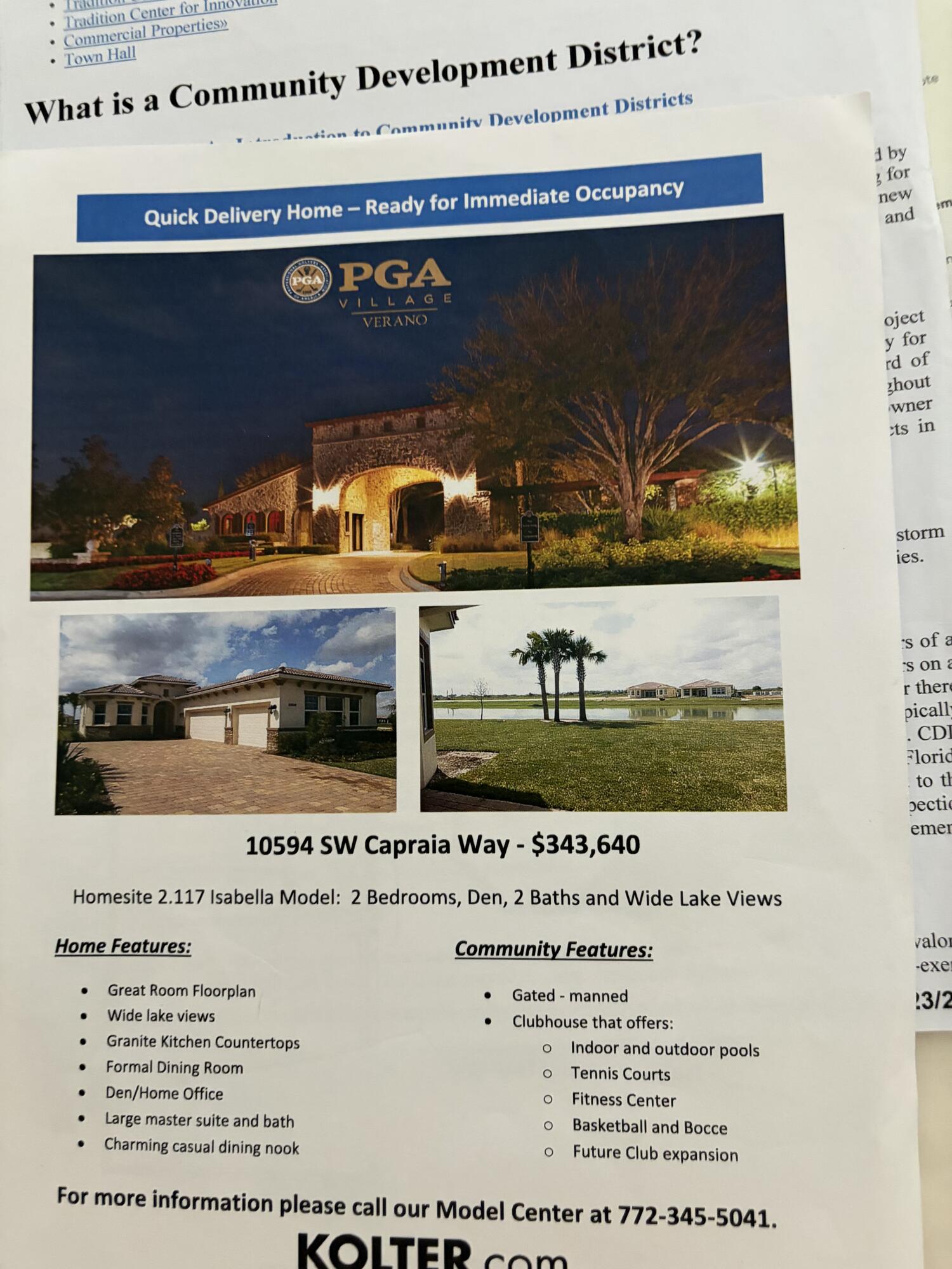 VERANO PUD NO. 1 PLAT NO. 10 - Residential