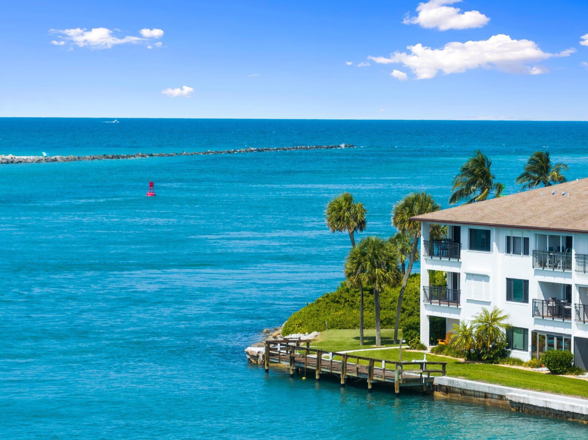 Make Florida your Home Six months out of the year! This beautifully custom decorated 2 bedroom 2 bath, 3rd floor corner unit has the most spectacular views! Enjoy watching the boats come and go through the Fort Pierce Inlet with pristine waters. The ocean views and sounds of waves create a tranquil setting for relaxing in Paradise! Fully furnished and ready to move into. This unit is now available through February 2026. Spend your holiday season entertaining with beautiful Florida weather. Pristine beaches, art and educational museums, delicious restaurants and local festivities! Lock it in and enjoy each year in a place you can call home for Fall and Winter!