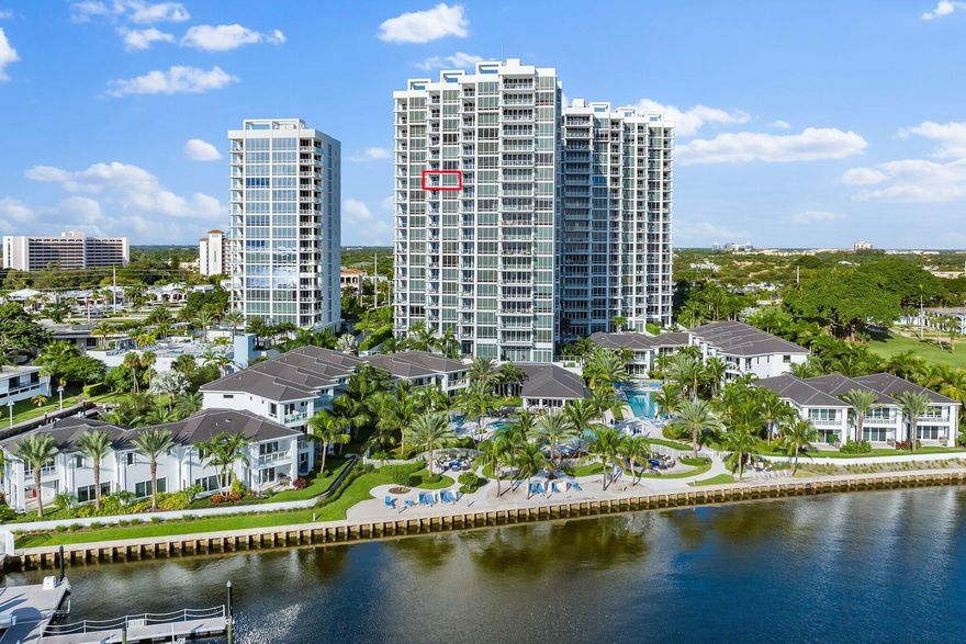 Enjoy amazing views to the ocean, Lake Worth Lagoon, and as far South as The Breakers Hotel in Palm Beach from this ultra-luxury ''Cobalt'' floor plan in Water Club. This unit has a den/office that could serve as a 3rd bedroom with use of the hall Power Room on those rare occasions when you have an extra guest. Best of all, Water Club has world class amenities like 24/7 manned and gated security, private elevator lobbies, under building parking, a private clubhouse with bar and billiards table, resort style pool, day docks, lap pool, fitness center with yoga/pilates studio, spa, fire pits, pickle ball court, guest suites, and more..