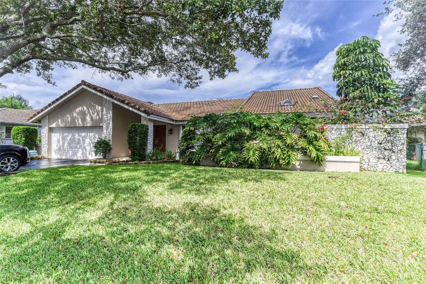 Enjoy Incredible Sunsets and Serene Lake Views from your new home in Plantation! Located in a desirable neighborhood, this Spacious home boasts 4 Bedrooms, 2.5 Baths, and a 2 Car Garage. Wood Laminate in Bedrooms, Ceramic Tile in main areas, w/Carpet in formal living room. Beautiful, Updated Kitchen w/ Wood Cabinets, Granite Countertops & SS Appliances. Breakfast Area off the Kitchen, Formal Dining Room & Living Room, Family Room w/ Fireplace and Vaulted Ceilings complete the package. Outdoor Covered Patio, with wet bar & cooktop, Pool & Spill in Spa w/ Relaxing Water Views make this home perfect for entertaining Friends & Family. Roof is Original and Leak Free, however, quotes for replacement at Buyer’s responsibility have been obtained.