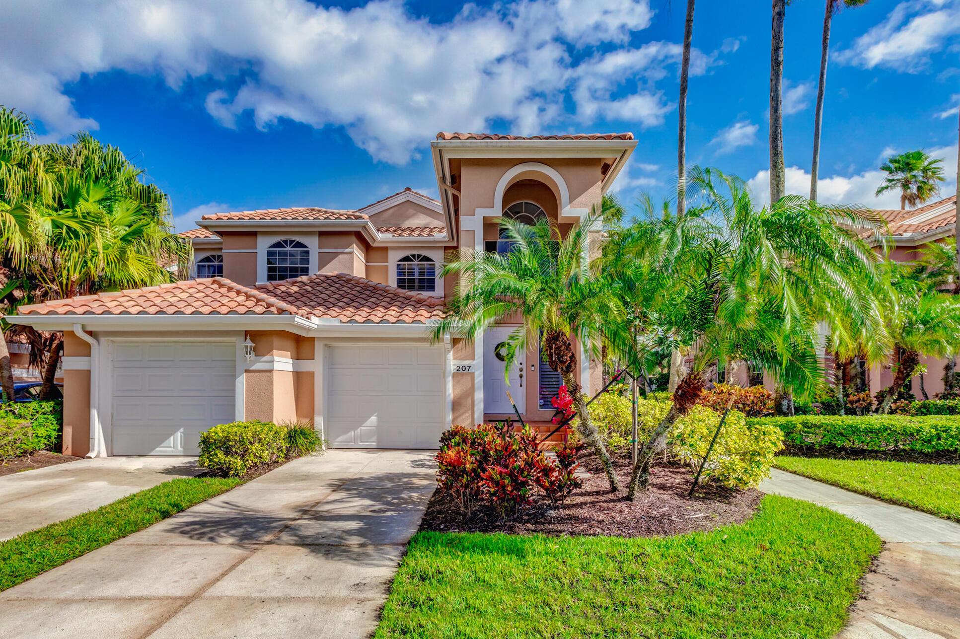 Wonderful seasonal turnkey rental, super breathtaking views. Fun and new kitchen and gorgeous main bath. Huge with vaulted ceilings, oversized main bedroom, humungous walk in closet, windows windows windows everywhere. Light and bright. Sweeping views of the 2nd and 3rd holes of the championship Cognizant Classic golf course. Garage, wonderful community pool, dedicated gates inside larger PGA National (also gated community.)Hard to find Pet friendly unit.