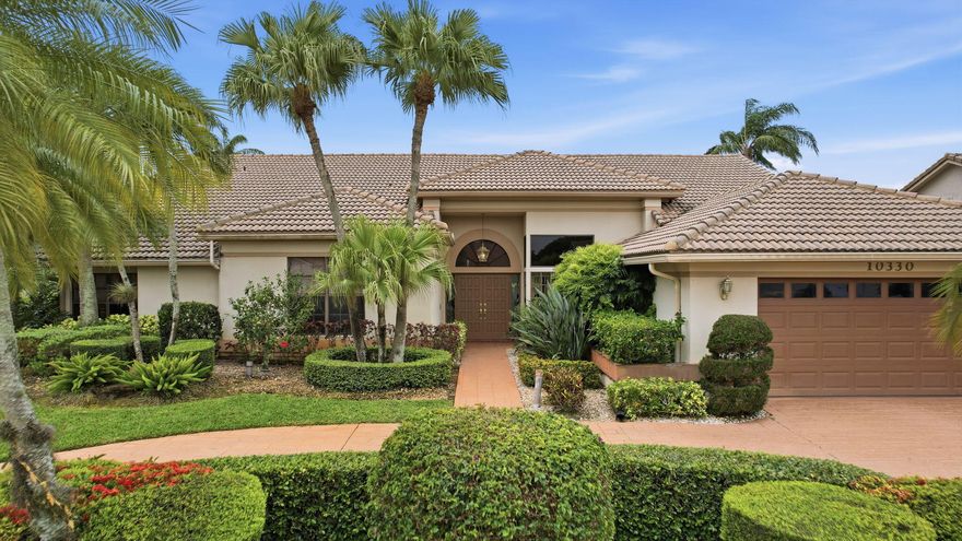 Premier golf course residence with pool on the 18th fairway located in the gated community of Boca Woods Country Club in Boca Raton, Florida. Offering 3,203 square feet of living space, this home features expansive fairway views, high ceilings and one of the most desirable lot positions within the community. Spacious layout with abundant natural light, including a large living area, formal dining space and a well-appointed kitchen with ample storage. Generously sized bedrooms and a private primary suite with serene golf course views create a comfortable and functional floor plan. Outdoor living includes a private pool and patio overlooking the 18th fairway, ideal for relaxing or entertaining while enjoying open golf course views. This property presents an excellent opportunity to update... or personalize to your taste while benefiting from a premier golf course setting. Boca Woods Country Club offers a private club lifestyle with access to two championship golf courses, clubhouse, dining, fitness center, tennis and additional amenities. Conveniently located near shopping, dining and major roadways.